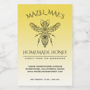 Aangepaste Homemade Honey Voedselcontainer Etiket