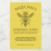 Aangepaste Homemade Honey Voedselcontainer Etiket (Enkel label)