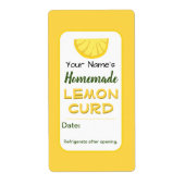 Aangepaste homemade met lemon Curd Pickles Etiket (Voorkant)