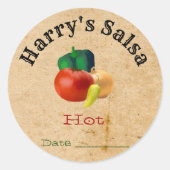 Aangepaste Homemade Salsa Stickers (Voorkant)