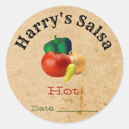 Aangepaste Homemade Salsa Stickers