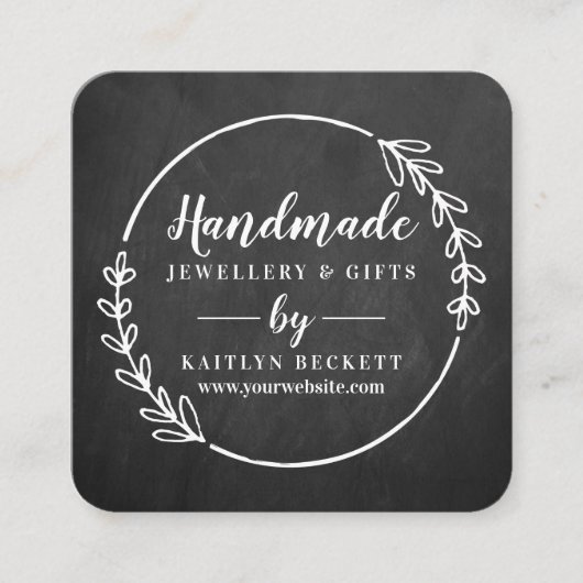 Aangepaste homemade voor kleine bedrijven/handgema vierkante visitekaartje (Voorkant)