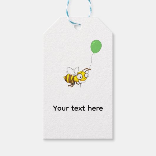 Aangepaste hommel-verjaardag cadeaulabel (Voorkant)