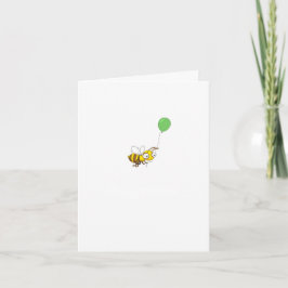 Aangepaste hommel-verjaardag. Verjaardagskaart Kaart