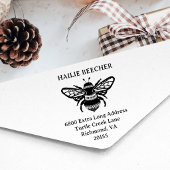 Aangepaste Hommelsbij Extra Lange Retouradres Rubberstempel