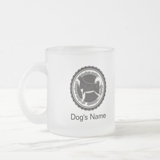 Aangepaste hond Alaskan Malamute met honden Namen Matglas Koffiemok (Links)