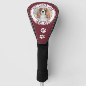 Aangepaste hond Beste pap Oog Rode Foto Golfheadcover (Voorkant)