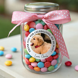 Aangepaste hond bruiloft gunst hond van eer huisdi ronde sticker