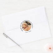 Aangepaste hond bruiloft gunst hond van eer huisdi ronde sticker (Envelop)