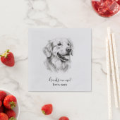 Aangepaste hond bruiloft servet | Golden Retriever (Insitu)