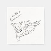 Aangepaste hond cocktail servetten met behulp van  (Voorkant)