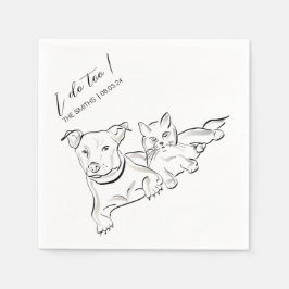 Aangepaste hond cocktail servetten met behulp van 