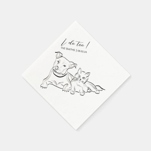 Aangepaste hond cocktail servetten met behulp van  (Hoek)