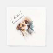 Aangepaste hond cocktail servetten met behulp van  (Voorkant)