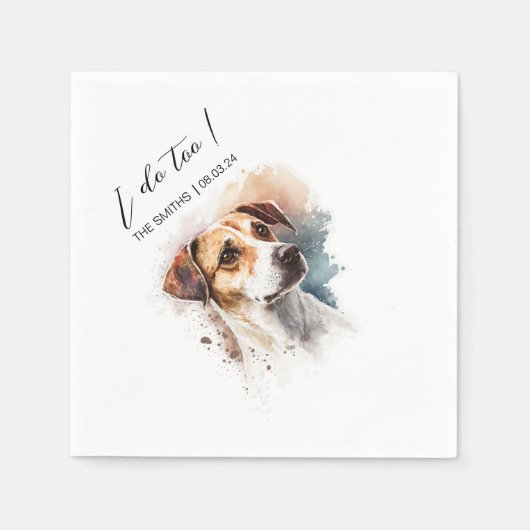 Aangepaste hond cocktail servetten met behulp van  (Voorkant)