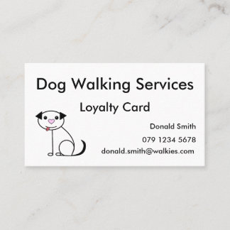 Aangepaste hond die Loyalty Rewards Punch Card loo