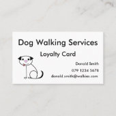 Aangepaste hond die Loyalty Rewards Punch Card loo (Voorkant)