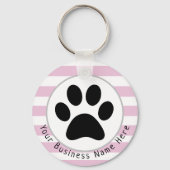 Aangepaste hond die zaken loopt sleutelhanger (Voorkant)