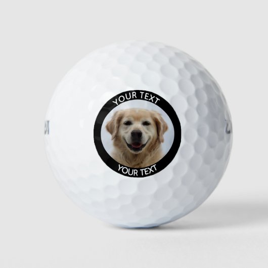 Aangepaste hond Foto Best Dad Golf Balls Golfballen (Voorkant)