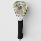 Aangepaste hond foto Beste pap door Par gepersonal Golfheadcover (Voorkant)