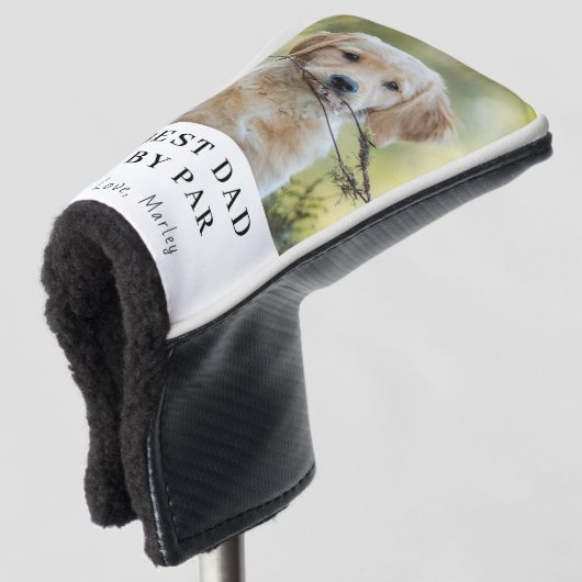 Aangepaste hond foto Beste pap door Par gepersonal Golfheadcover (3/4 voorkant)