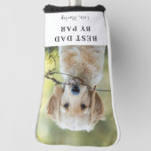 Aangepaste hond foto Beste pap door Par gepersonal Golfheadcover (Draai 90)