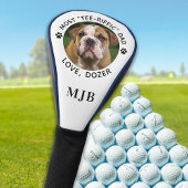 Aangepaste hond foto Beste papa ooit Golfer gepers Golfheadcover