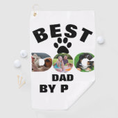 Aangepaste hond Foto beste vader foto foto foto fo Golfhanddoek (Insitu)