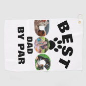 Aangepaste hond Foto beste vader foto foto foto fo Golfhanddoek (Horizontaal)