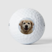 Aangepaste hond Foto Beste vader Golfballen (Voorkant)