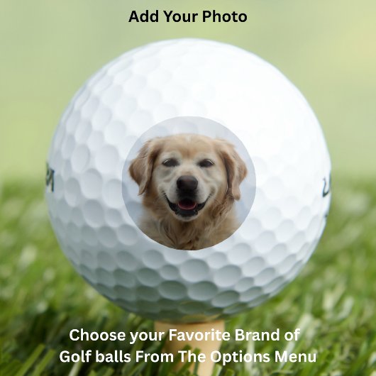 Aangepaste hond Foto Beste vader Golfballen