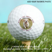 Aangepaste hond Foto Beste vader ooit rood White Golfballen