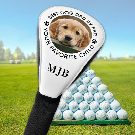Aangepaste hond Foto beste vader op foto van Par P Golfheadcover