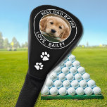 Aangepaste hond Foto beste vader, zwart wit zwart Golfheadcover<br><div class="desc">Beste vader met vader... Twee van je favoriete dingen, golf en je hond. Nu kun je je beste vriend meenemen terwijl je 18 gaten speelt. Pas deze golfkophoezen aan en pas golfaccessoires met uw favoriete foto en naam aan. Geweldig geschenk voor alle golf en hondenliefhebbers, van de hond! COPYRIGHT ©...</div>