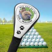 Aangepaste hond Foto beste vader, zwart wit zwart Golfheadcover
