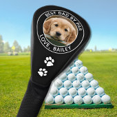 Aangepaste hond Foto beste vader, zwart wit zwart Golfheadcover