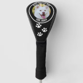 Aangepaste hond Foto beste vader, zwart wit zwart Golfheadcover (Voorkant)