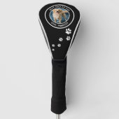 Aangepaste hond Foto beste vader, zwart wit zwart Golfheadcover (Voorkant)