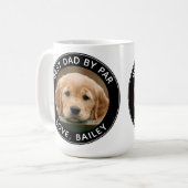 Aangepaste hond Foto beste vader, zwart wit zwart Koffiemok (Voorkant links)