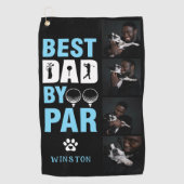 Aangepaste hond foto collage beste papa door par golfhanddoek (Voorkant)