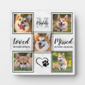 Aangepaste hond Foto Collage Persoonlijk Pet Memor Fotoplaat (Voorkant)