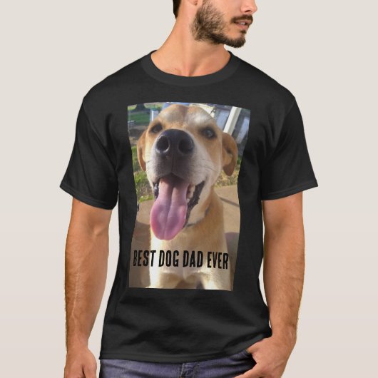 Aangepaste hond Foto Dog Pap T-shirt (Voorkant)