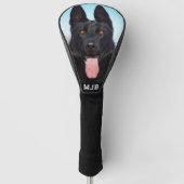 Aangepaste Hond Foto Duitse Herder Gepersonaliseer Golfheadcover (Voorkant)