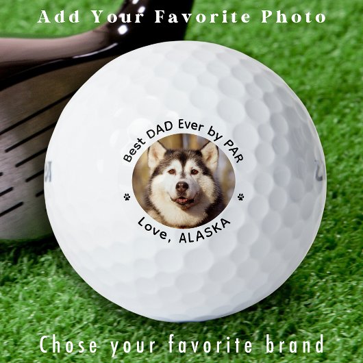 Aangepaste hond foto Eenvoudige gepersonaliseerde  Golfballen