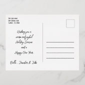 Aangepaste hond foto folie kerstkaart folie feestdagen briefkaart (Achterkant)