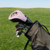 Aangepaste hond foto golfer cadeau grappige roze d golfheadcover (Insitu)