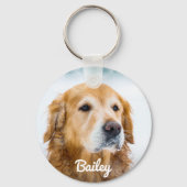 Aangepaste Hond Foto Huisdier Gepersonaliseerde Na Sleutelhanger (Voorkant)