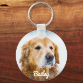 Aangepaste Hond Foto Huisdier Gepersonaliseerde Na Sleutelhanger (Voorkant)