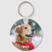 Aangepaste Hond Foto Huisdier Gepersonaliseerde Na Sleutelhanger (Achterkant)