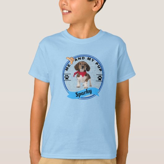 Aangepaste hond Foto Kind T-shirt (Voorkant)